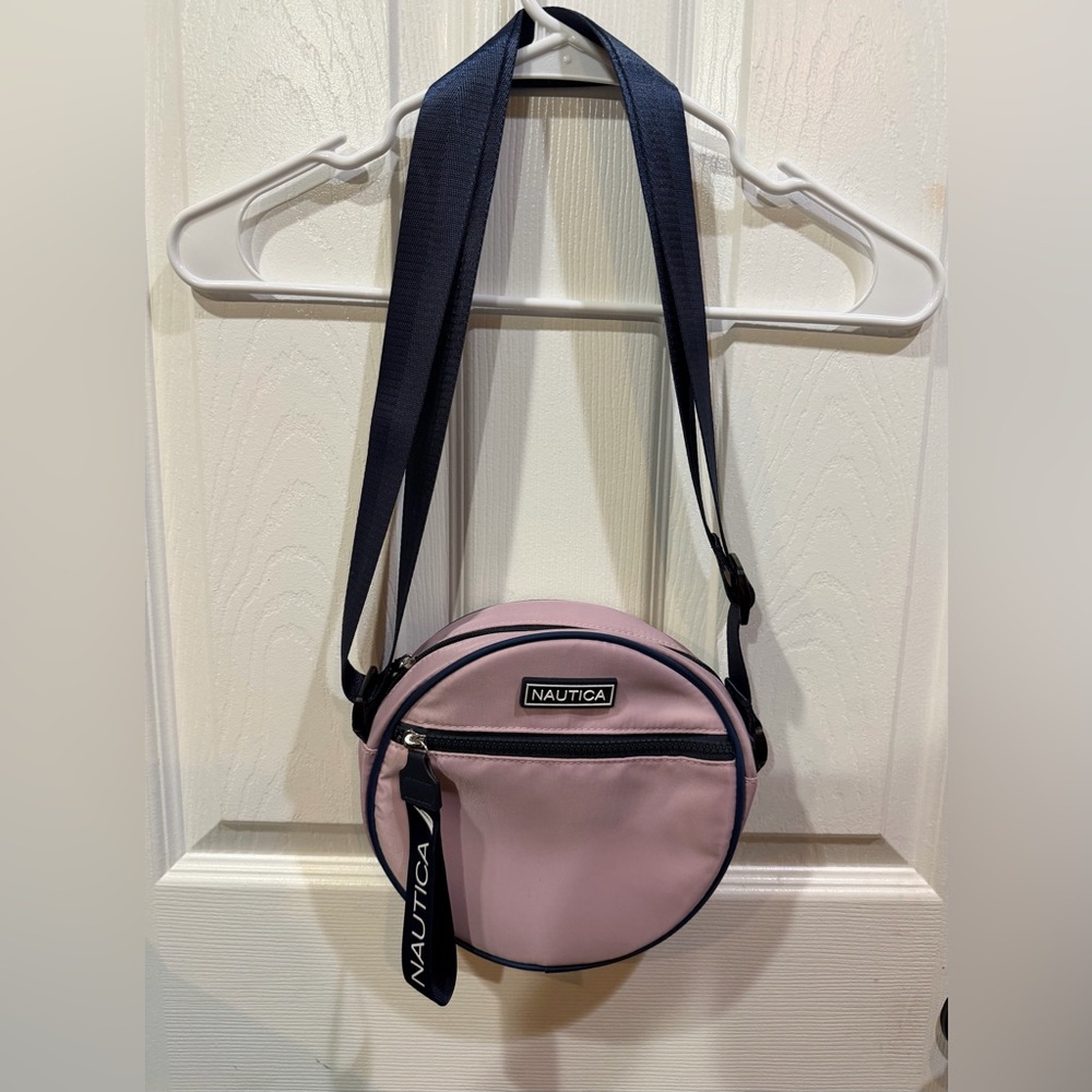 Nautica Blush and Navy Round Crossbody Bag